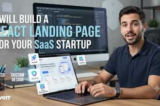 build a react landing page for saas startups
