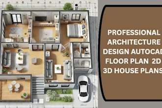 professional architecture design autocad floor plan 2d  3d rendering revit hous