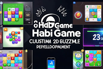 develop a 2d puzzle game like candy crush, block blast or bejeweled
