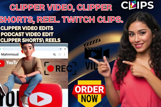 clipper video clipper short reels clipper twitch clip ai podcast video editing