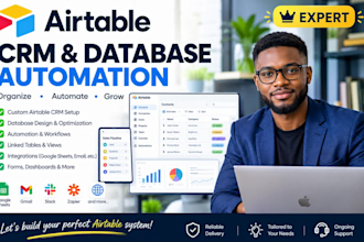 build airtable CRM database and business automation system