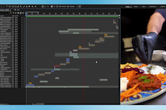 edit cinematic restaurant reels with speed ramp and ai video