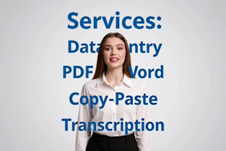 do accurate data entry and copy paste work