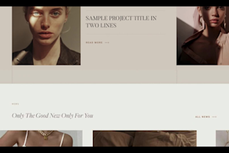 design a luxury minimalist UI UX website, ecommerce or shopify design in figma