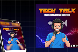 design animated podcast cover art for spotify and apple podcast