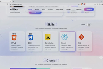 create a modern responsive personal portfolio website