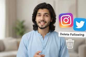 do social media management, unfollow instagram, twitter followings, delete posts