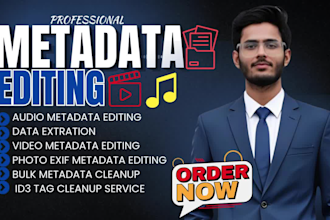 professionally edit and organize metadata for audio, video, images, and document