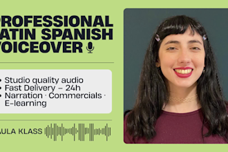 be your professional latin spanish voice over