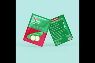 design cosmetic, skincare and food label with mockup