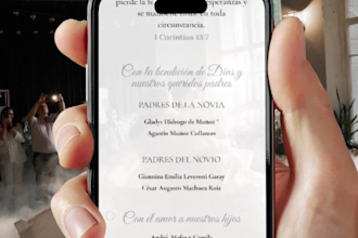 create a wedding invitation website with rsvp and music