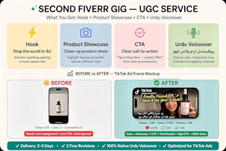create viral ugc video ad with urdu voiceover for tiktok