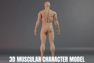 fix muscular 3d character model rig fps arm animation rig skin weight mesh
