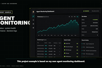 build a custom web dashboard with API and data integration