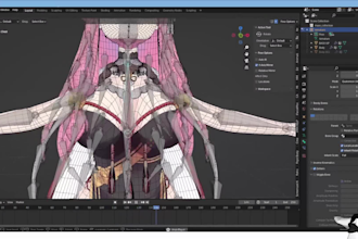 do 3d rig, 3d character or model rigging in blender and unreal engine