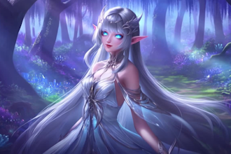 create ai anime fantasy character art in midjourney style