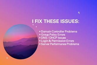 troubleshoot windows server and active directory issues