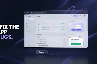 fix bugs, login issues and broken features in your  app