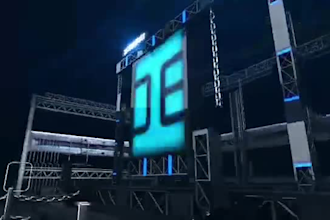create cinematic 3d esports intro, stadium animation and logo reveal