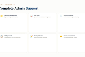 be your admin support specialist for your business