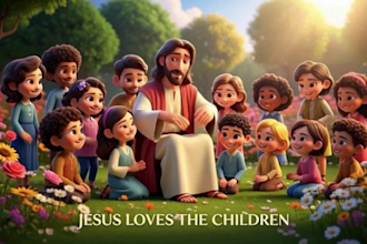 design bible themed illustration and christian children book illustration