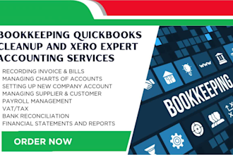 do bookkeeping quickbooks cleanup and xero expert accounting services