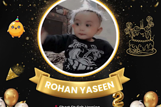 design a beautiful custom birthday card for you