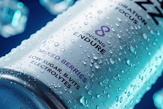 create a premium drink product advertisement