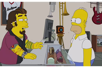 create yellow cartoon or trippy 2d animation in simpsons or rick and morty style