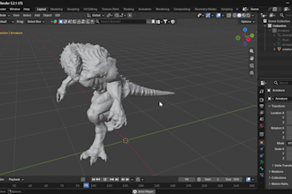 do creature rig and animation for 3d characters