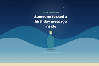 create interactive digital birthday card with photos and animations