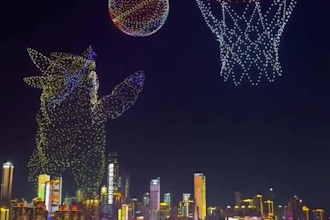 do 3d drone light show animation for events video, brands and festival, vfx ads