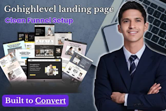 design gohighlevel funnel and ghl landingpage for more leads