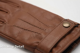 do luxury hand drawn custom leather gloves design and mockup