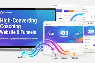 design high converting attractwell kajabi coaching website funnels