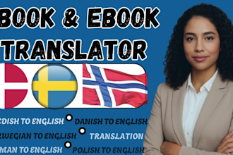 literarily translate proofread your book  into romanian, german, danish, english