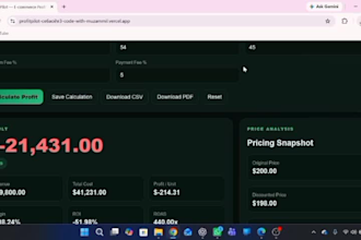 build an ecommerce pricing and profit calculator
