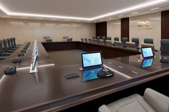 3d rvt model, meeting room, office interior, furniture layout, workspace render