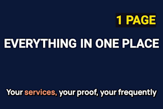 build a one page website or landing page for your service business