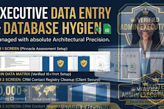 do expert data entry and spreadsheets with architectural precision