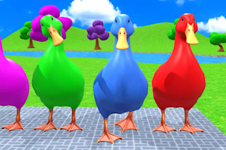 making 3d animal fountain crossing video in excilent quality