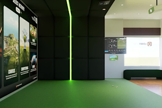 design custom indoor golf simulator with realistic 3d rendering