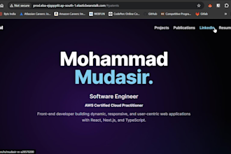 create a professional business landing page or portfolio site