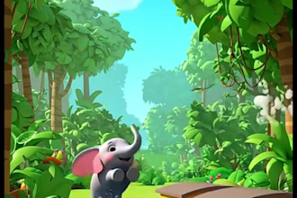 do pixar ai animation, cocomelon style, nursery rhymes, kids learning videos