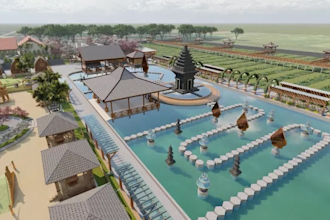 3d modeling and rendering lanscape and masteplan