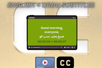 create accurate english and urdu subtitles for videos
