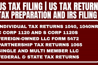 prepare us tax return,us llc, s corp, artnership tax returns and CPA tax filiing