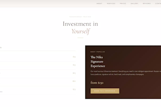 create a modern luxury website for your beauty brand