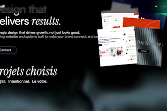 design and develop a cinematic high end interactive website