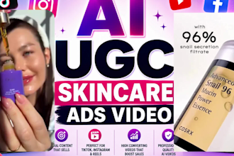 create realistic ai ugc skincare ads for tiktok, instagram and shopify